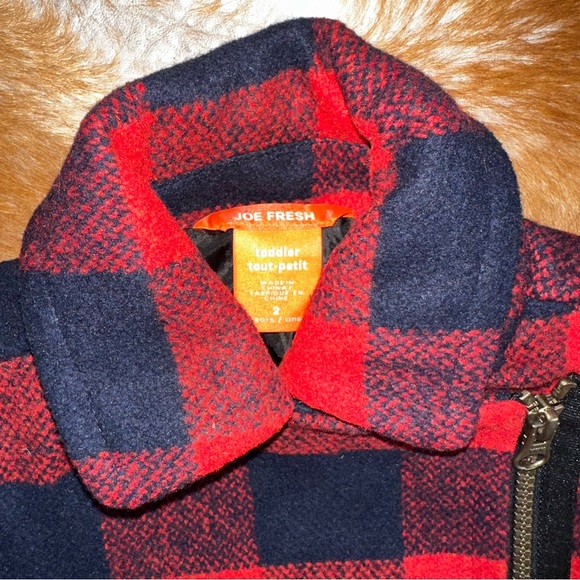 Toddler plaid pea coat - Picture 3 of 7